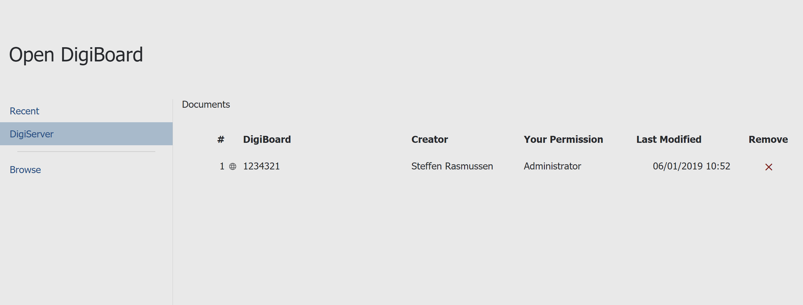 Open From DigiServer